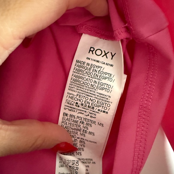 Roxy Vibrant Pink Rash Guard - Picture 3 of 5